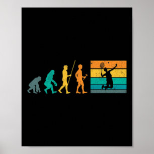 Poster Vintage Badminton Evolution Shuttle Retro Badminto