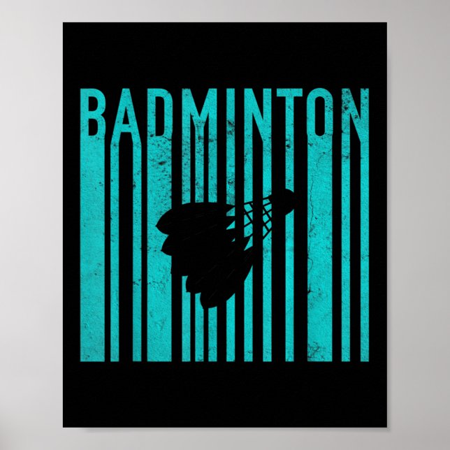 Poster Vintage Badminton - Retro Badminton Player - Badmi (Frente)