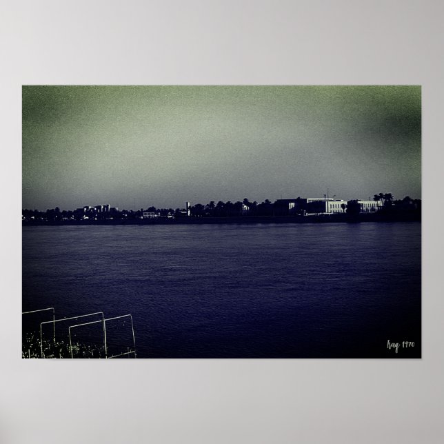 Poster Vintage Bagdá Iraque rio forat (Frente)