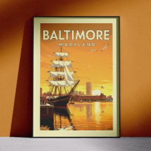 Poster Vintage Baltimore Maryland