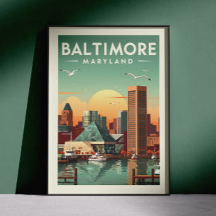 Poster Vintage Baltimore Maryland