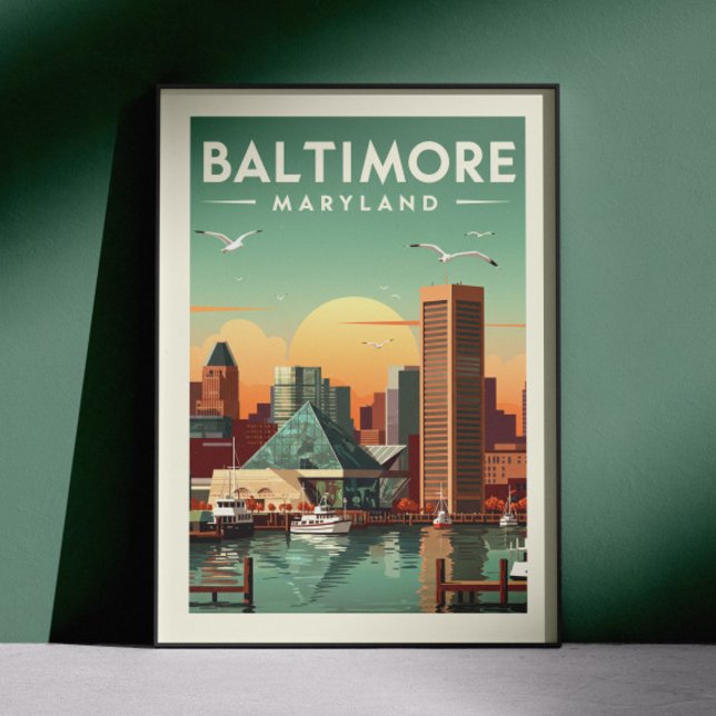 Poster Vintage Baltimore Maryland (Criador carregado)
