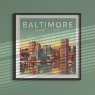 Poster Vintage Baltimore Maryland