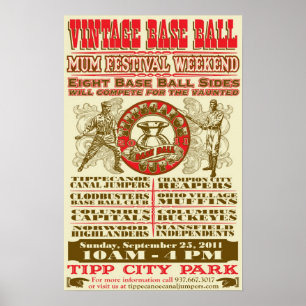 POSTER VINTAGE BASEBALL