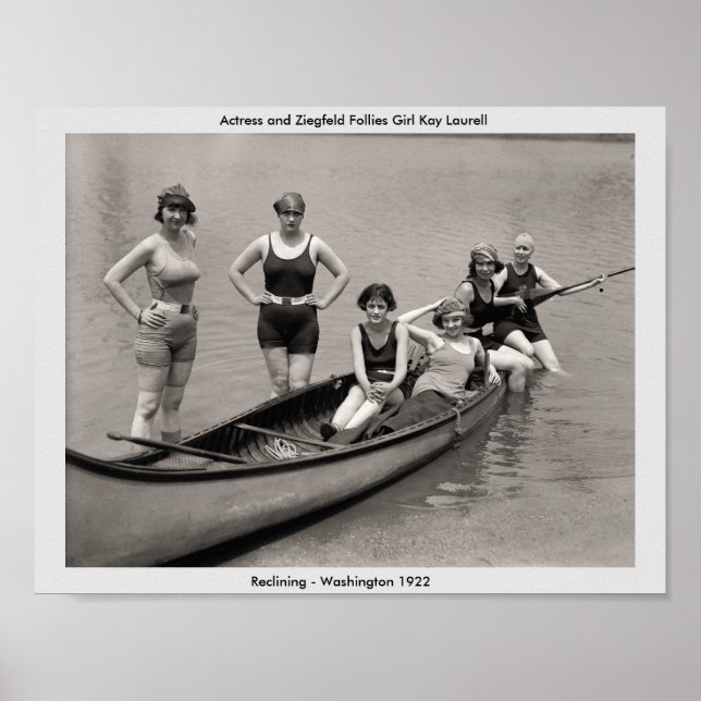 Poster Vintage Bathing Beauties Ziegfeld Follies Kay Laur (Frente)