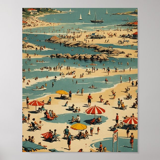 Poster Vintage Beach (Frente)
