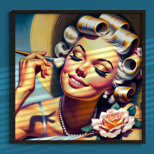 Poster Vintage BeauBonito Retrato De Rapariga