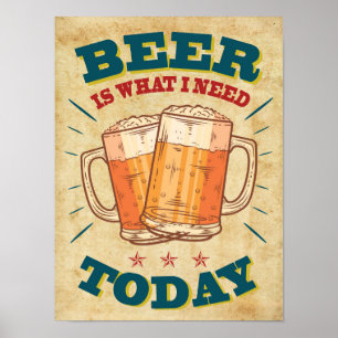 Poster Vintage Beer