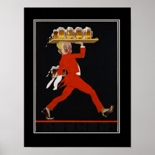 Poster vintage Beer Art Deco