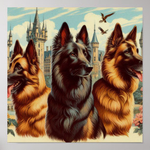 Poster Vintage Belga Tervuren Painting