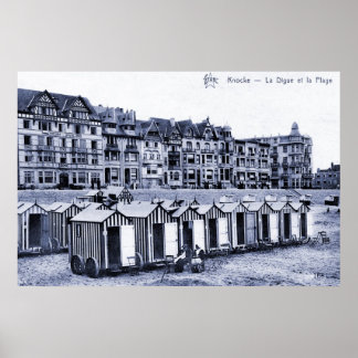 Poster Vintage belle epoque sea resort and Beach