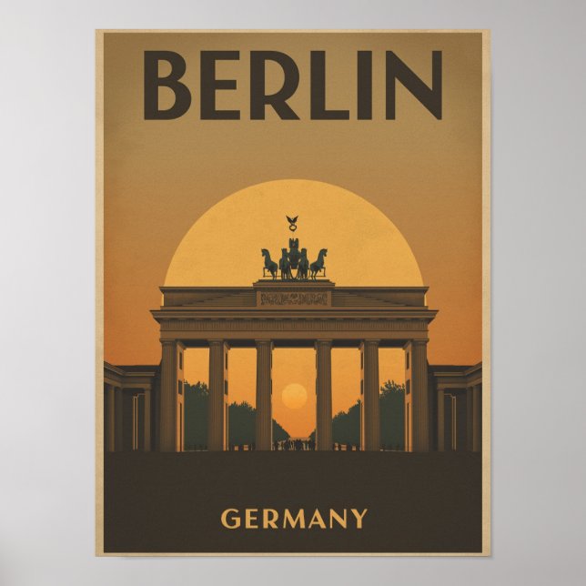 Poster Vintage Berlin Viagem (Frente)