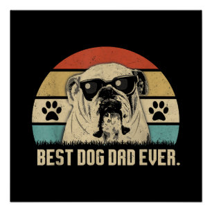Pôster Vintage Best English BuldoPAI Nunca Teve Camisa Pa