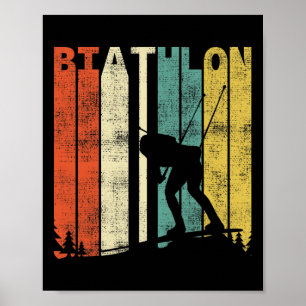 Poster Vintage Biathlon Retro Biathlete 1
