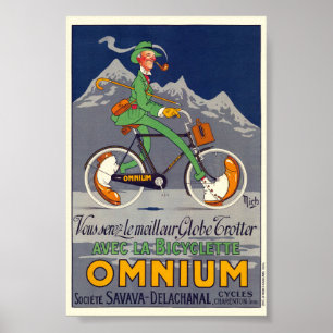 Poster vintage Bicyclette Omnium 1924