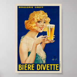 Poster vintage Biere Divette 1929