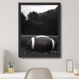 Poster Vintage Black Monocromo Futebol