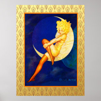Poster Vintage Blue Moon