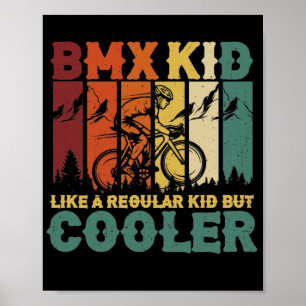 Poster Vintage BMX Kid Como Uma Criança Normal Mas Mais 