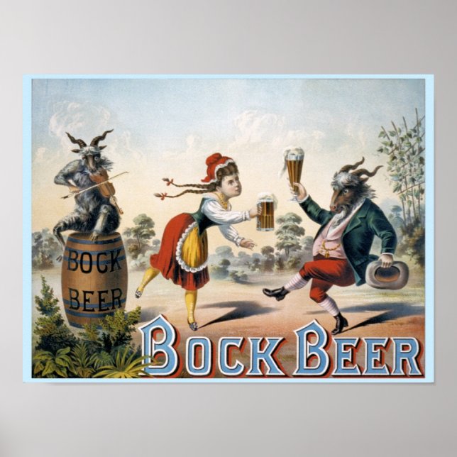 Pôster Vintage Bock Beer (Frente)