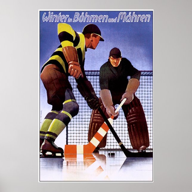 Pôster Vintage Bohman und Mahren Hockey (Frente)