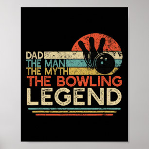 Poster Vintage Boliche O Homem O Mito A Lenda Bo