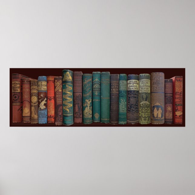POSTER VINTAGE BOOKSHELF (Frente)