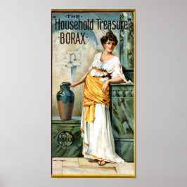 Poster Vintage Borax Soap Doméstico Tesouro Publicidade