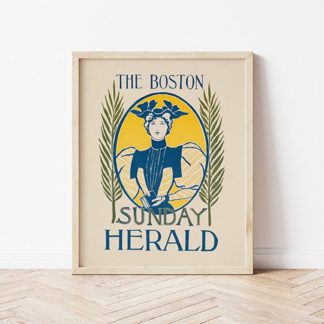 Poster Vintage Boston Sunday Herald (Criador carregado)
