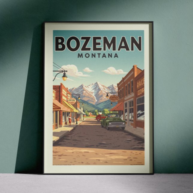 Poster Vintage Bozeman Montana (Criador carregado)