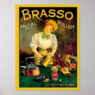 Pôster Vintage Brasso Metal Polonês