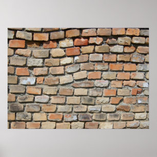 Pôster Vintage Brick Wall
