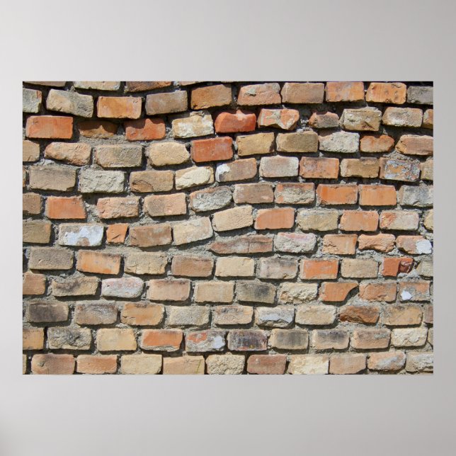 Pôster Vintage Brick Wall (Frente)