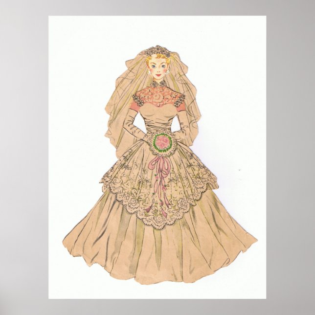 Pôster Vintage Bride (Frente)