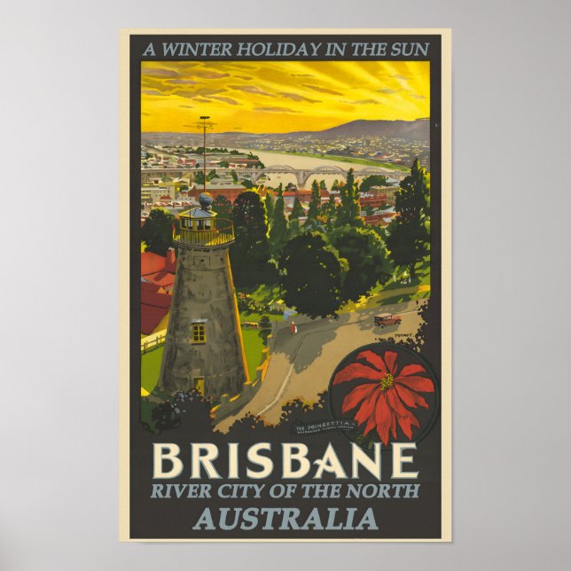 Poster vintage Brisbane (Frente)