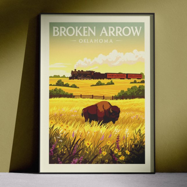 Poster Vintage Broken Arrow Oklahoma (Criador carregado)