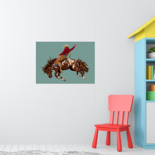 Poster Vintage bronco Rider