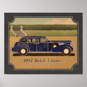 Pôster Vintage Buick 1937