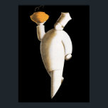 Poster Vintage Business, Art Deco Restaurant Chef<br><div class="desc">Comida de ilustração de safra e bebidas com design de um catador profissional de deco de arte ou de um chef pessoal vestindo o uniforme tradicional de chef (ou brancos de chef) e um toque (chapéu tradicional). Ele é comida carregando como um garçom para uma festa de comida.</div>