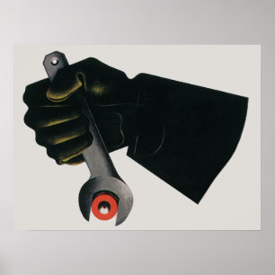 Pôster Vintage Business, Fabricante