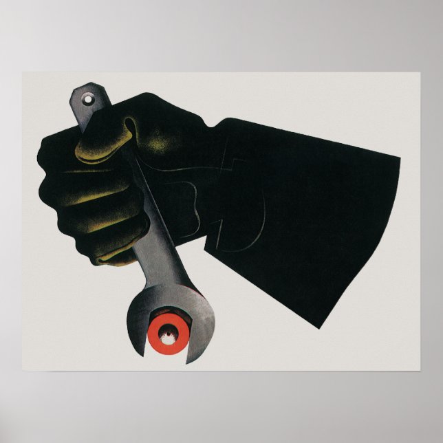 Pôster Vintage Business, Fabricante (Frente)