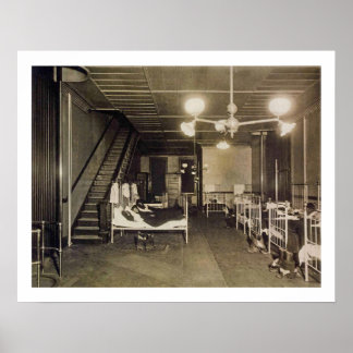 Poster vintage ca 1918 Bombeiros Históricos em Cam