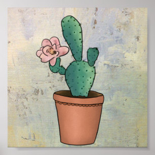 Poster Vintage cactos