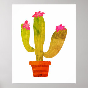 Poster Vintage cactus botanal