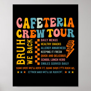 Poster Vintage Cafeteria Crew School Lunch Lady Cafeteria