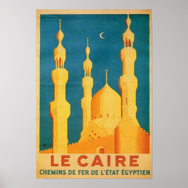 Poster Vintage Cairo Viagem Advertisement (Frente)