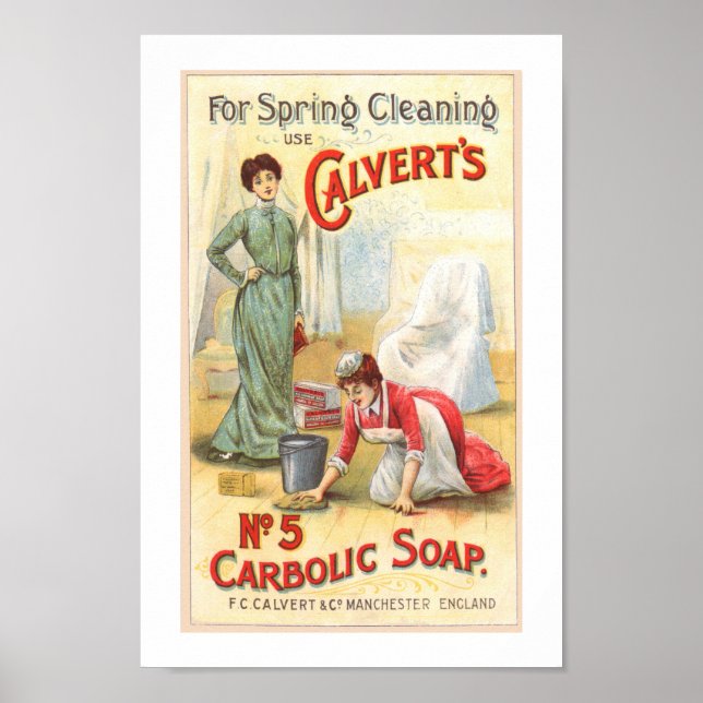 Poster Vintage Calverts Carbólica No.5 Soap Advertisement (Frente)