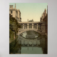 Vintage Cambridge England, Bridge of Sighs