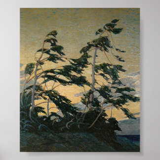 Poster Vintage canadense pintura Tom Thomson Pine Island