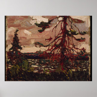 Poster Vintage canadense Tom Thomson Landscape Pine Tree